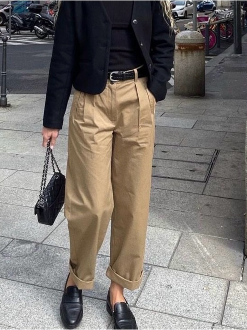 NWT Uniqlo Tan High-Rise Straight Trousers
